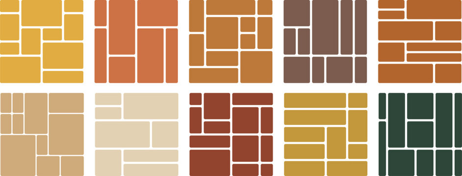 Multi Panel Grid Pattern Set Contemporary Geometric Design Pack