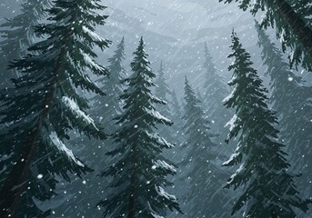 Fototapeta premium Christmas and New Year Winter Holiday Background