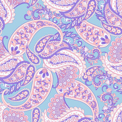 Madhubani, kalamkari, kani seamless pattern. Vector Ajrakh Ikat print patola. Background digital printing textile pattern floral allover design