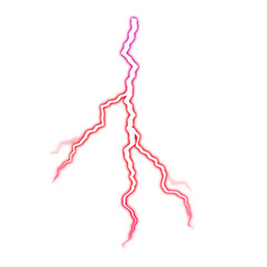 Red lightning bolt with transparent background

