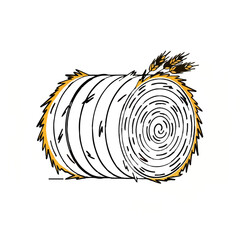 Christmas Bauble Ornament Line Art Illustration

