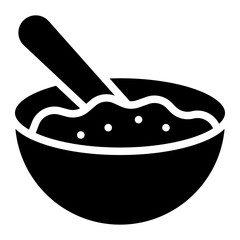bowl of porridge and spoon Icon