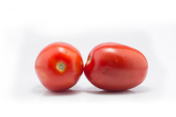 Fresh Red Tomatoes Isolated on White Background 