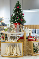 Christmas gifts department in shopping mall