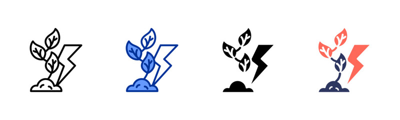 Renewable Energy icon sheet multiple style collection