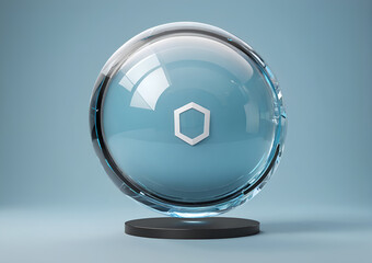 crystal ball on a blue background