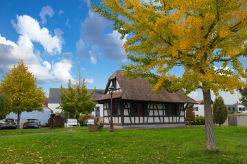 Old German-style house in Achenheim, France
