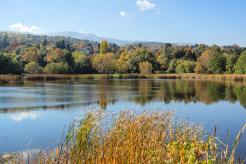 Autumn Landscape around Pancharevo lake, Bulgaria