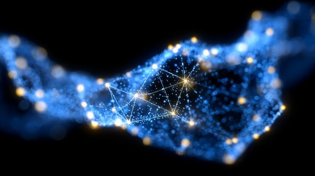 Abstract Plexus Network Connection, representing science and technology innovation and global