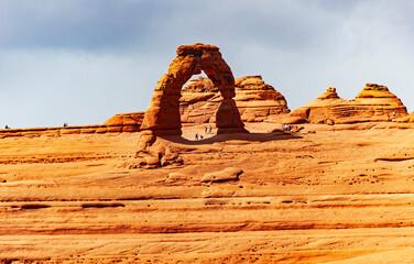 Arches National Park, USA -  a wonderland with its red-rock formations,  stone arches, giant rocks, pinnacles and trails
