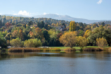 Autumn Landscape around Pancharevo lake, Bulgaria