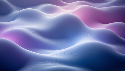 Soft abstract undulating waves with purple and blue gradients.