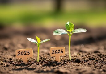 Exponential Growth 2026: Saplings Illustrating Year-Over-Year Progress