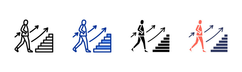 Recovery Progress Chart icon sheet multiple style collection