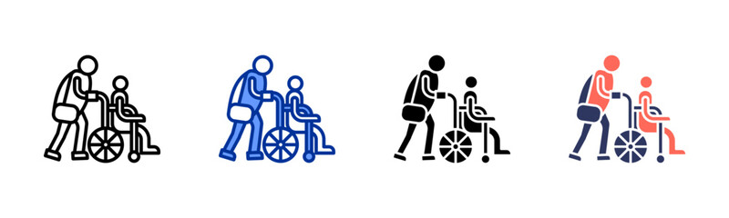 Fototapeta premium Medical Discharge icon sheet multiple style collection