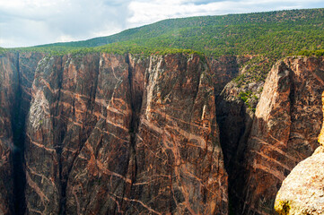 Black Canyon of Gunnison , USA.  Gunnison National Park,  famous for its steepest cliffs, deep canyons and oldest rocks.