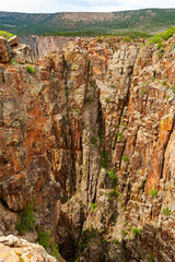 Black Canyon of Gunnison , USA.  Gunnison National Park,  famous for its steepest cliffs, deep canyons and oldest rocks.