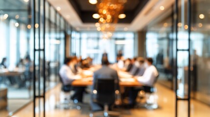 blur people in meeting room. High quality