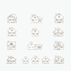 house icons set