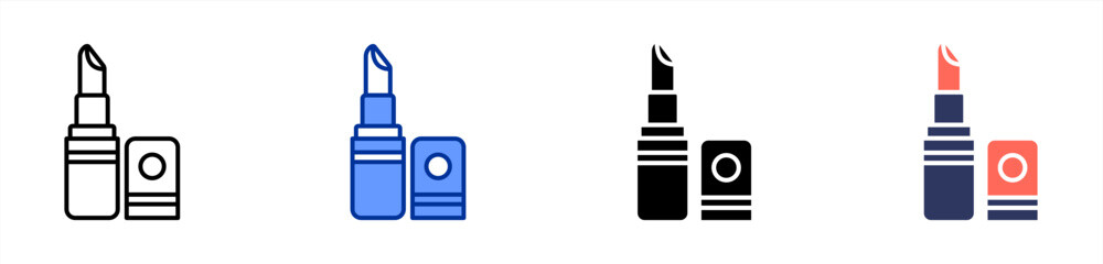 Lipstick icon set multiple style collection