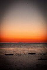 sunset at the see