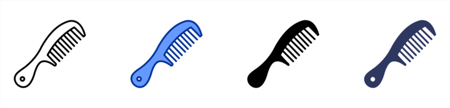 Hair Comb icon set multiple style collection