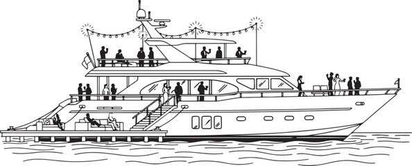 People Enjoying a Party on a Luxury Yacht