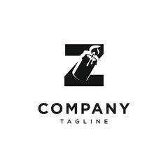 Letter Z Candle Logo Icon Vector