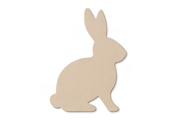 Paper cutout rabbit silhouette representing easter holiday