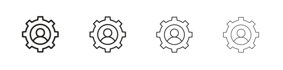 Business development icon design elements. Outline icon with editable stroke. Vector