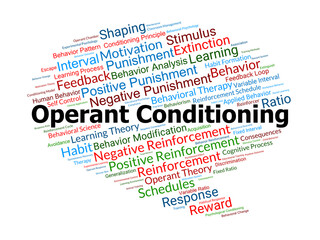 Operant Conditioning Word Cloud. Key Concepts Of Learning, Reinforcement, And Behavior.
