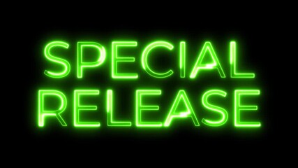 Neon Text Animation – Special Release Announcement Theme