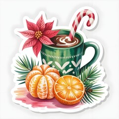 mulled wine with spices and oranges