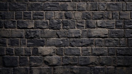 Fototapeta premium Dark stone wall texture in soft light. AI image