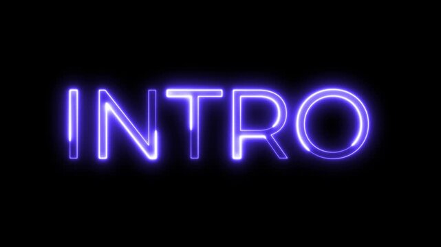 Neon Text Animation Intro Opening Display