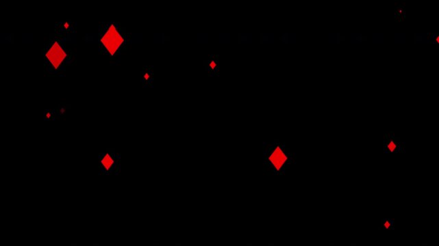 A video where many diamonds appear and disappear, alpha channel