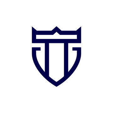 Shield and castle creative logo combination