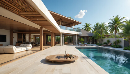 Luxury Modern Tropical Villa with Private Swimming Pool.