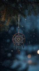 Vibrant Minimalist Dreamcatcher Wallpaper Design