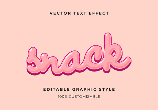 Pink 3D Candy Text Effect Script Cartoon Font