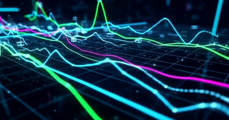 Dynamic Data Visualization with Neon Graphs and Digital Network