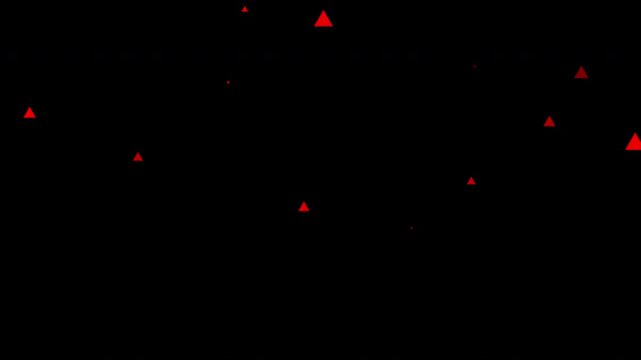 A video where many triangles appear and disappear, alpha channel