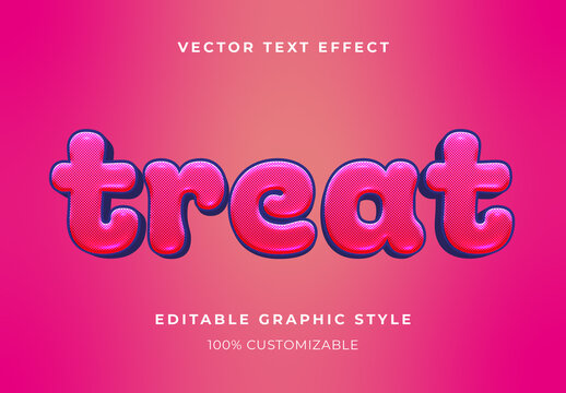 Pink And Blue 3D Candy Text Effect Comic Cute Font
