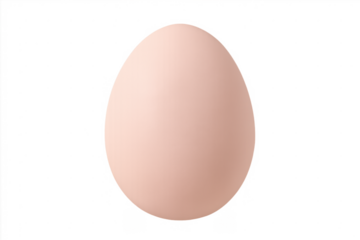Single fresh light brown oval egg illustration