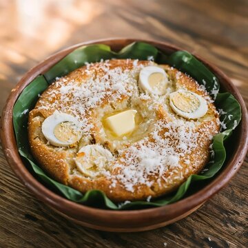 Filipino Bibingka  Traditional Rice Cake Dessert