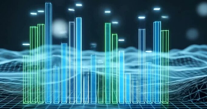 Colorful Audio Visualizer Bars with Soundwave Effect
