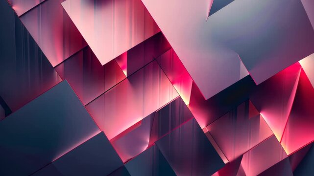 Geometric Abstraction: An elegant dance of intersecting planes in a vibrant fusion of colors, creating a captivating display of modern art and design.