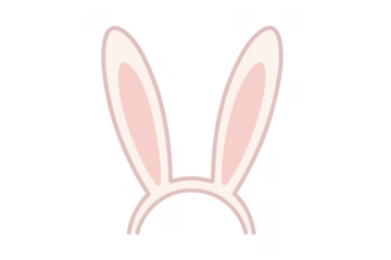 Pink bunny ears headband for easter costume party