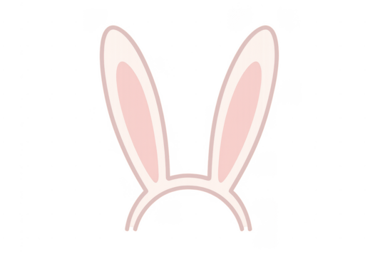 Pink bunny ears headband for easter costume party