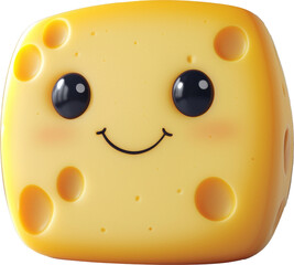 Fototapeta premium cute 3d cheese mockup